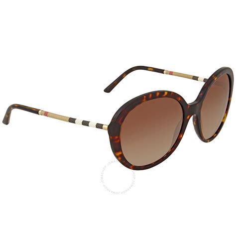 burberry be4239qf-300213-57|Burberry Brown Gradient Round Sunglasses BE4239.